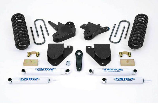 Fabtech 99-00 Ford F250/350 2WD w/7.3L Diesel 6in Basic Sys w/Perf Shks - Bull Strap