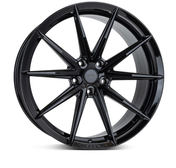 Vossen HFX-2 22x10.5 / 5x120 / ET38 / Deep Face / 72.56 - Gloss Black Wheel - Bull Strap