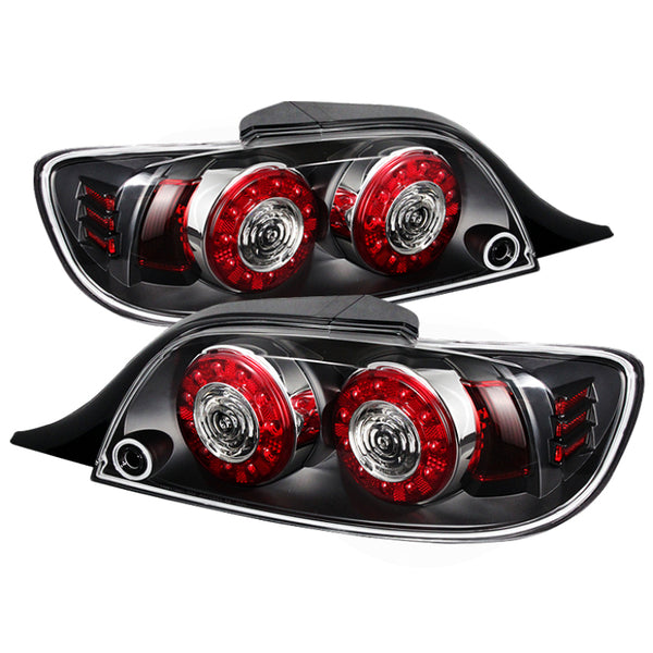 xTune Mazda Rx-8 04-08 LED Tail Lights Black ALT-ON-MRX804-LED-BK - Bull Strap