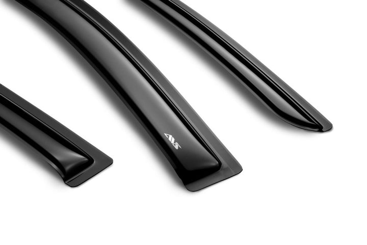 AVS 11-19 Ford Ranger Crew Cab Ventvisor Outside Mount Window Deflectors 4pc - Smoke - Bull Strap