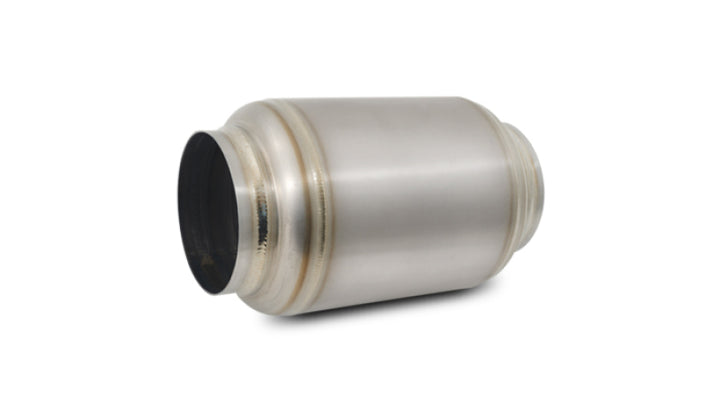Vibrant Titanium Muffler w/Natural Tip 3.5in. Inlet / 3.5in. Outlet / 5.5in Dia - Bull Strap