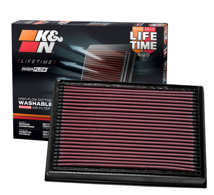 K&N 2016 Nissan Titan XD V8-5.0L Replacement Drop In Air Filter - Bull Strap