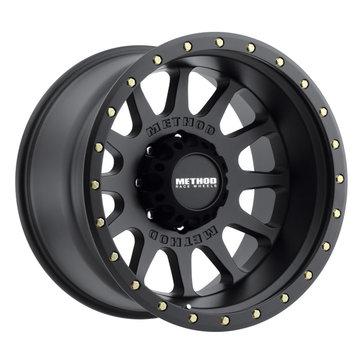 Method MR605 NV 20x10 -24mm Offset 8x170 124.9mm CB Matte Black Wheel - Bull Strap