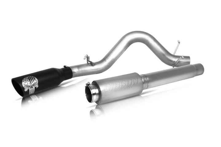 Gibson 07-19 Toyota Tundra SR5 5.7L 4in Patriot Skull Series Cat-Back Single Exhaust - Stainless - Bull Strap