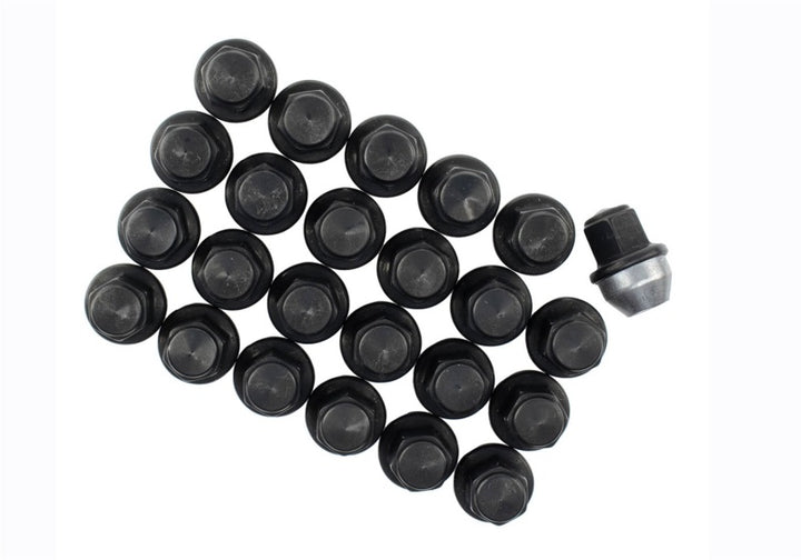 Ford Racing M14 x 1.5 Black Lug Nut - Set of 24 - Bull Strap