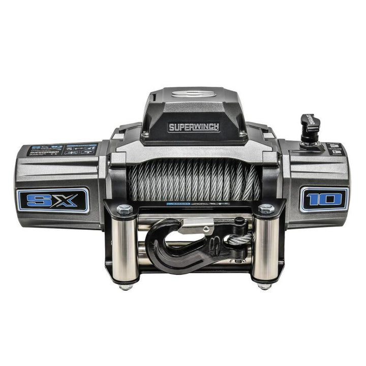 Superwinch 10000 LBS 12V DC 3/8in x 85ft Wire Rope SX 10000 Winch - Bull Strap