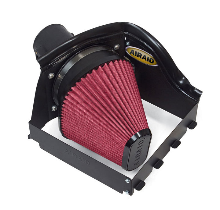 Airaid 08-10 Ford F-250/350 5.4L V8/6.8L V10 CAD Intake System w/o Tube (Oiled / Red Media) - Bull Strap