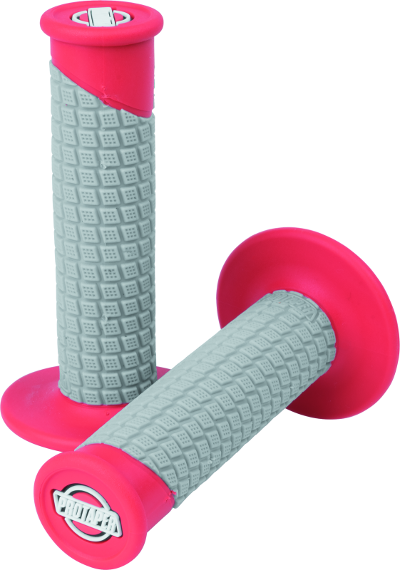 ProTaper Clamp-On Pillow Top Grips - Red/Gray - Bull Strap