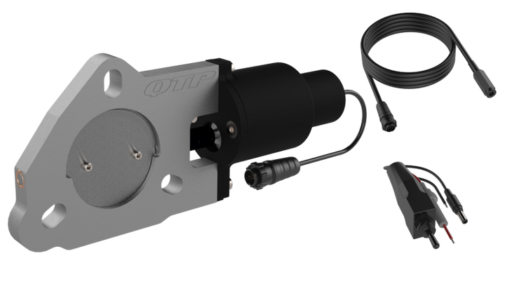 QTP 2.25in Bolt-On QTEC Electric Cutout Valve - Single - Bull Strap