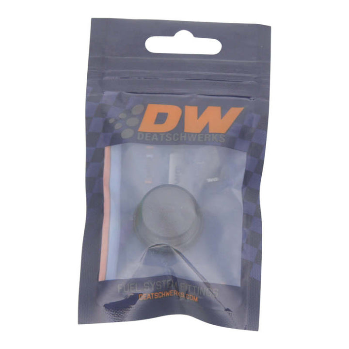DeatschWerks 8AN ORB Male Plug Low Profile Internal Allen/Hex (Incl O-Ring) Anodized Matte Black - Bull Strap