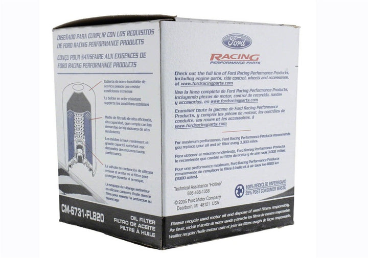 Ford Racing High Performance Oil Filter - Bull Strap