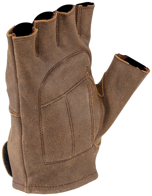 Kuryakyn Leather By River Road Buster Vintage Shorty Gloves Black - 2XL - Bull Strap