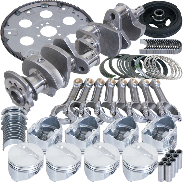 Eagle Chevrolet Small Block 5140 Steel I-Beam Balanced Rotating Assembly Kit - Bull Strap