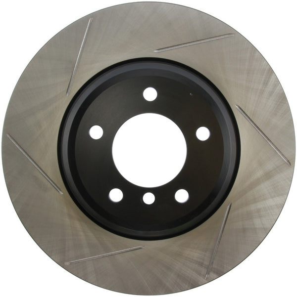 StopTech 07-13 BMW 335I Slotted Right Side Sport Brake Rotor - Bull Strap