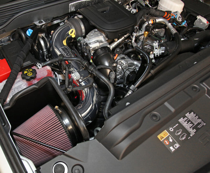 K&N 77 Series Performance Intake Kit for 2015 Chevrolet Silverado/GMC Sierra 2500 / 3500 6.6L V8 - Bull Strap