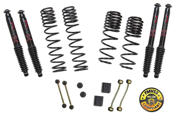 Skyjacker 2018 Jeep Wrangler JL 4 Door 4WD (Non-Rubicon) Long Travel 2 Stage 2in-2.5in Coil System - Bull Strap