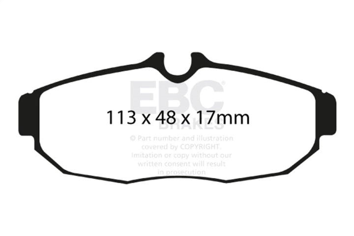EBC 05-10 Ford Mustang 4.0 Yellowstuff Rear Brake Pads - Bull Strap