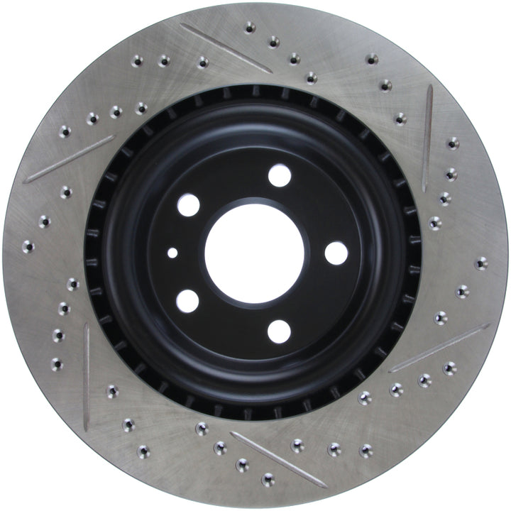 StopTech Slotted & Drilled Sport Brake Rotor - Bull Strap