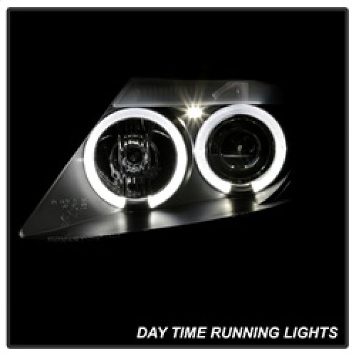 Spyder BMW Z4 03-08 Projector Headlights Halogen Model Only - LED Halo Black PRO-YD-BMWZ403-HL-BK - Bull Strap