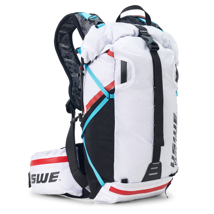 USWE Hajker Pro Winter Rolltop Daypack 30L - Cool White - Bull Strap