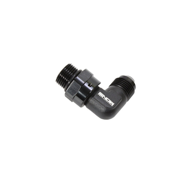 Snow -8 ORB to -8AN 90 Degree Swivel Fitting (Black) - Bull Strap