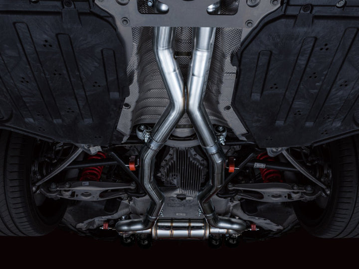 AWE SwitchPath Catback Exhaust for BMW G8X M3/M4 - Diamond Black Tips - Bull Strap