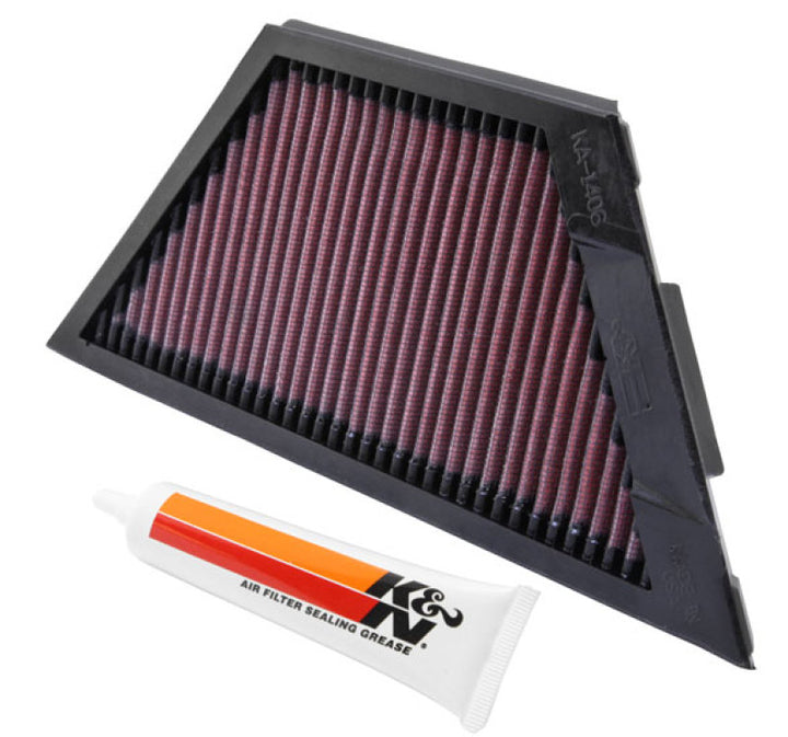K&N Kawasaki ZX1rR Ninja/ZZR1400/1400GTR/ZX14R 11.25in O/S L x 4.75in O/S W Replacement Air Filter - Bull Strap