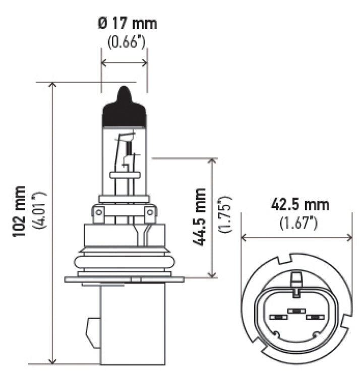 Hella Bulb 9007 12V 65/55W Xen Wht Xb (2) - Bull Strap