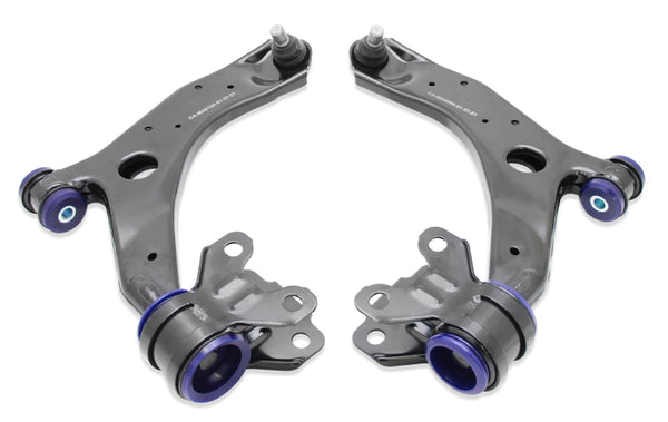 SuperPro 10-14 Mazda3 Front Lower Control Arm Set W/ Sp Bushings - Bull Strap