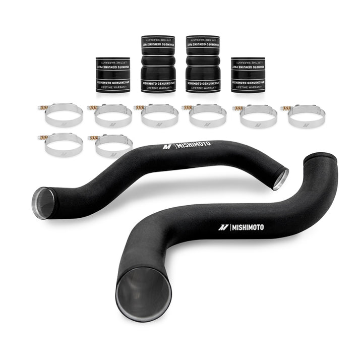 Mishimoto 99-03 Ford 7.3L Powerstroke PSD Black Intercooler Kit w/ Black Pipes - Bull Strap