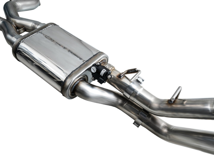 AWE Tuning 22-24 Ford Bronco Raptor 4WD Dual BashGuards Cat-Back SwitchPath Exhaust (No Tips) - Bull Strap