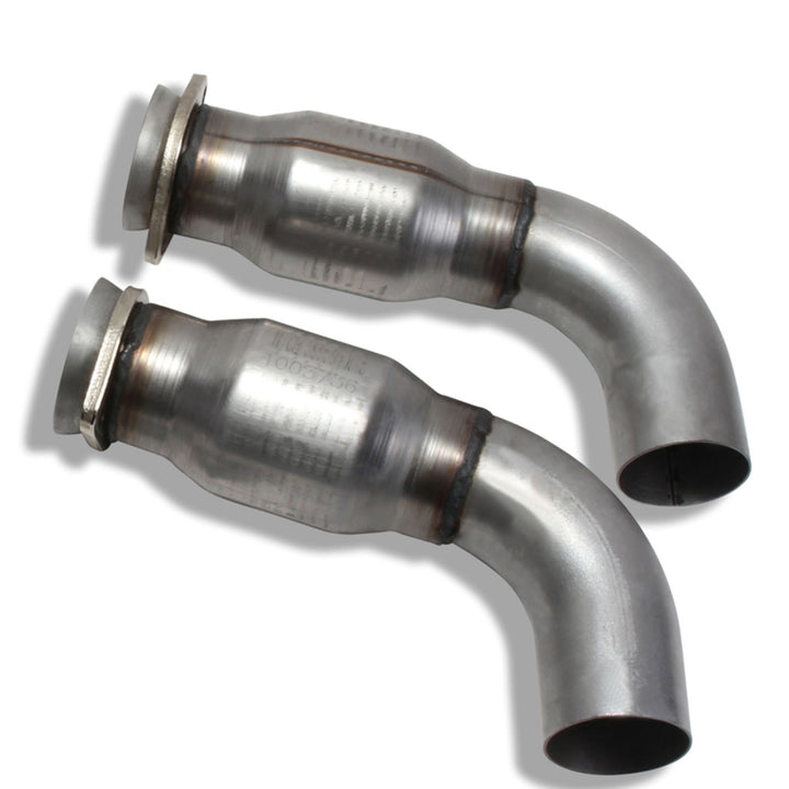 BBK 05-20 Dodge Challenger/Charger 6.1/6.2/6.4L Hemi 3in Catted High Flow Mid Pipe - Bull Strap