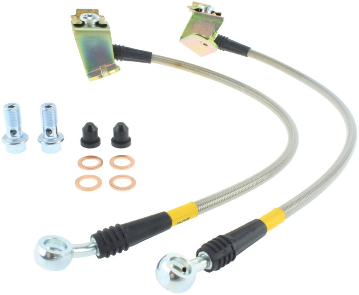 StopTech 06-07 Chrysler 300C SRT-8 Stainless Steel Rear Brake Lines - Bull Strap