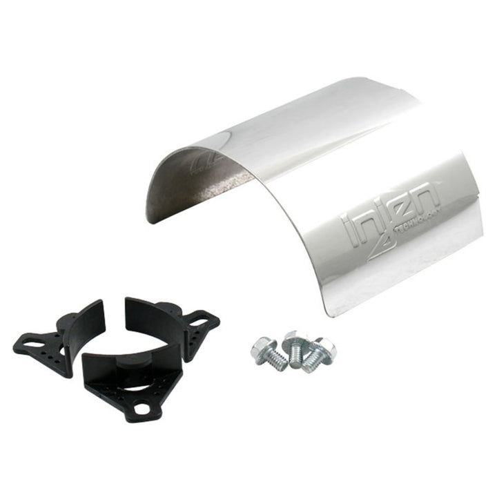 Injen Aluminum Air Filter Heat Shield Universal Fits 2.50 2.75 3.00 Polished - Bull Strap