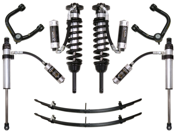 ICON 05-15 Toyota Tacoma 0-3.5in/2016+ Toyota Tacoma 0-2.75in Stg 6 Suspension System w/Tubular Uca - Bull Strap
