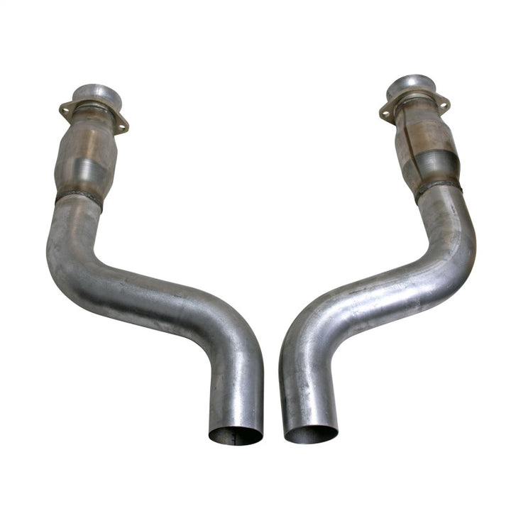 BBK 09-20 Dodge Challenger/Charger 5.7L Hemi 3in Mid Pipe w/ Converters - Bull Strap