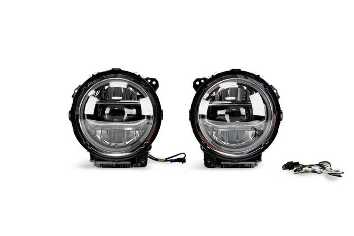 DV8 Offroad 2018+ Jeep Wrangler JL/Gladiator LED Projector Headlights - Bull Strap