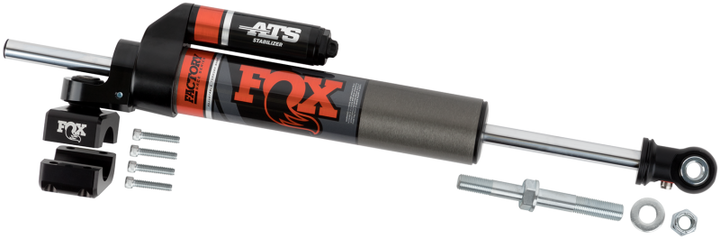 Fox 2007+ Jeep JK 2.0 Factory Series ATS Steering Stabilizer 22.15in Ext L - Orange Heritage Logo - Bull Strap