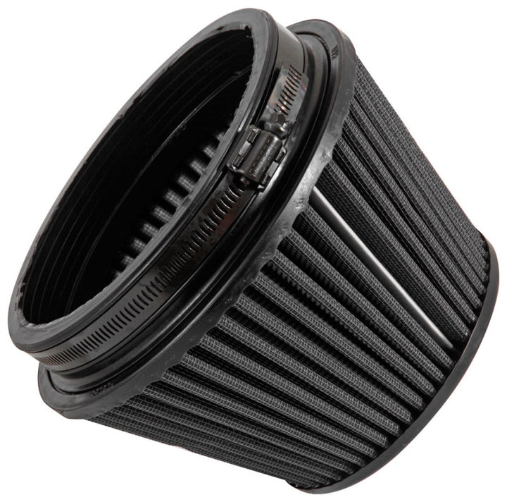 K&N Universal Rubber Filter Round Tapered 6in Flange ID x 7.5in Base OD x 5.25in Top OD x 6.75in H - Bull Strap