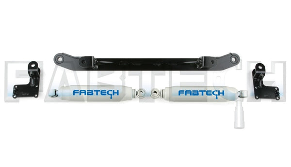 Fabtech 01-10 GM 2500HD/3500HD 2WD/4WD Dual Performance Steering Stabilizer - Bull Strap