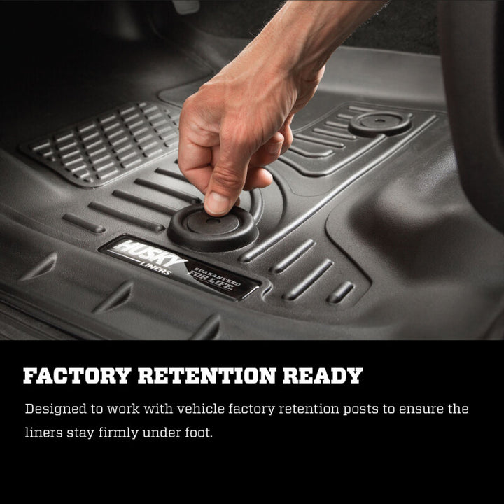 Husky Liners 13-16 Ford Fusion WeatherBeater Combo Black Floor Liners - Bull Strap