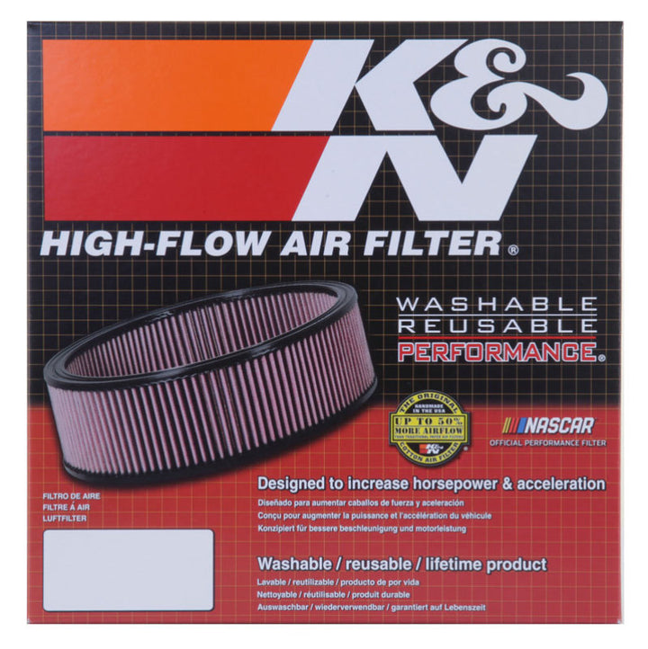 K&N Universal Oval Air Filter 12in Length x 5-1/4in Width x 3-1/4in Height - Bull Strap