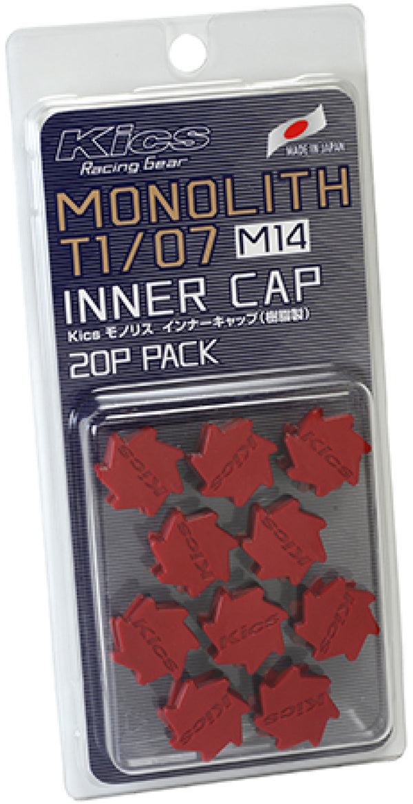 Project Kics M14 Monolith Cap - Red (Only Works For M14 Monolith Lugs) - 20 Pcs - Bull Strap
