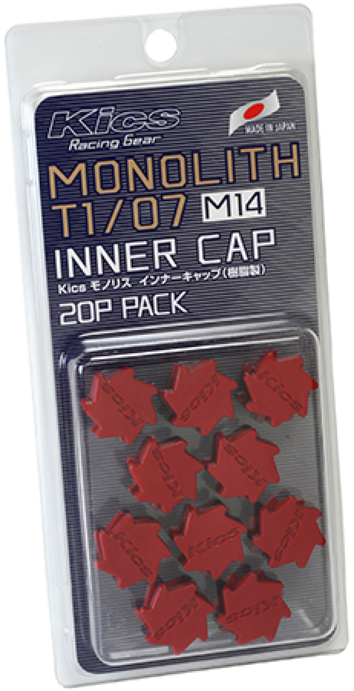 Project Kics M14 Monolith Cap - Red (Only Works For M14 Monolith Lugs) - 20 Pcs - Bull Strap