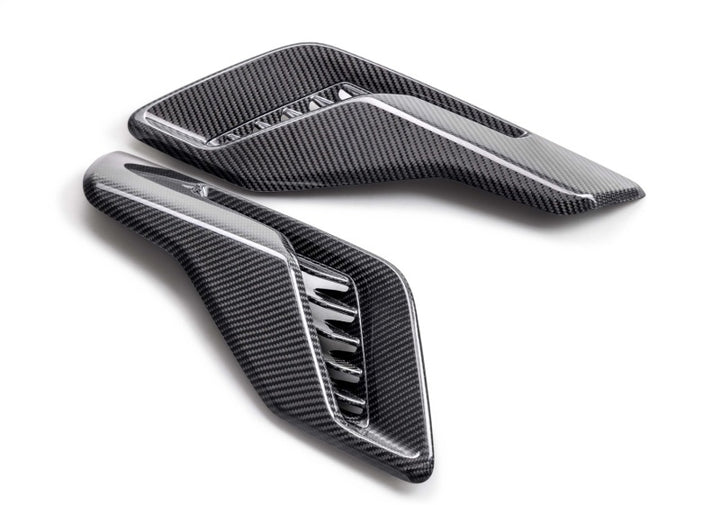 Ford Racing 21-24 F-150 Raptor Carbon Fiber Fender Vent Set - Gloss - Bull Strap