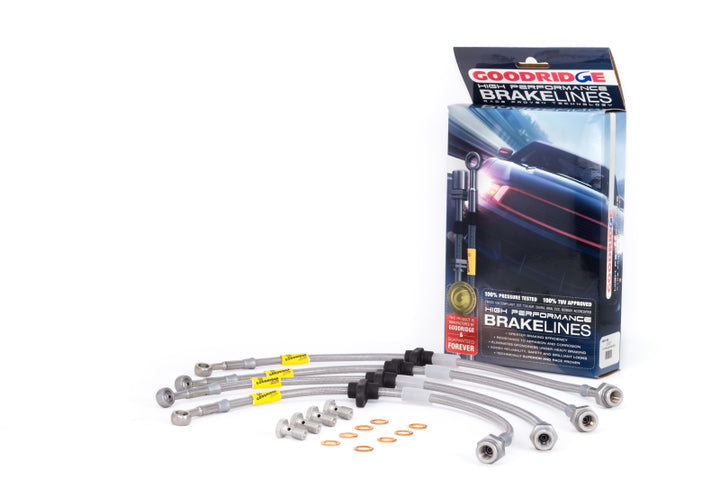 Goodridge 97-01 Honda Prelude (Base Model) Stainless Steel Brake Line Kit - Bull Strap