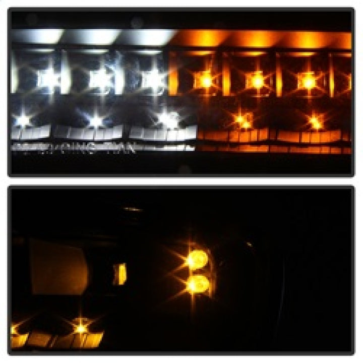 xTune GMC Sierra 99-06 /Yukon 00-06 Headlights & LED Bumper Lights - Black HD-JH-GS99-LED-SET-BK - Bull Strap