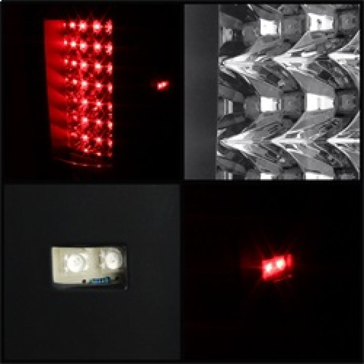 xTune Chevy Silverado 07-13 LED Tail Lights Black ALT-JH-CS07-LED-BK - Bull Strap