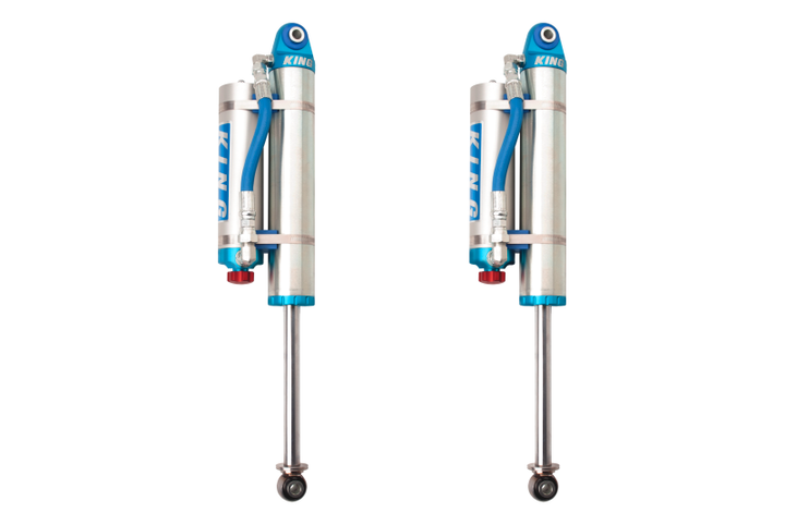 King Shocks 07-18 Chevrolet Silverado 1500 Rear 2.5 Dia Piggy Hose Res Shock w/Adjuster (Pair) - Bull Strap