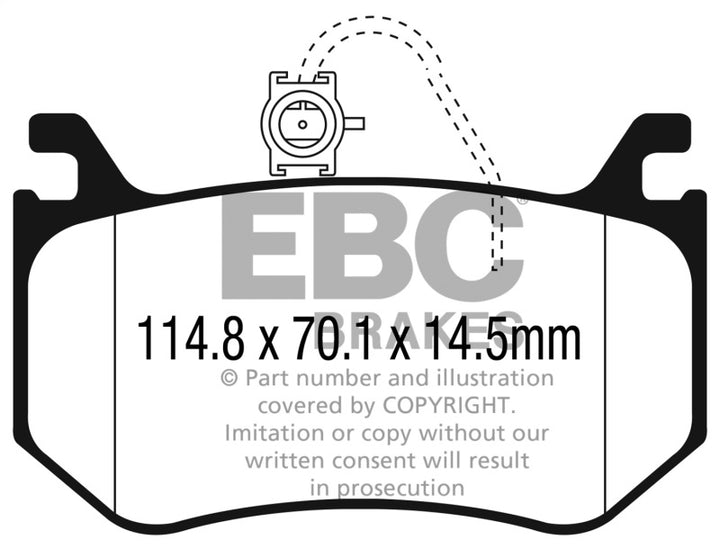 EBC 2016+ Alfa Romeo Giulia 2.9L Twin Turbo Bluestuff Rear Brake Pads - Bull Strap